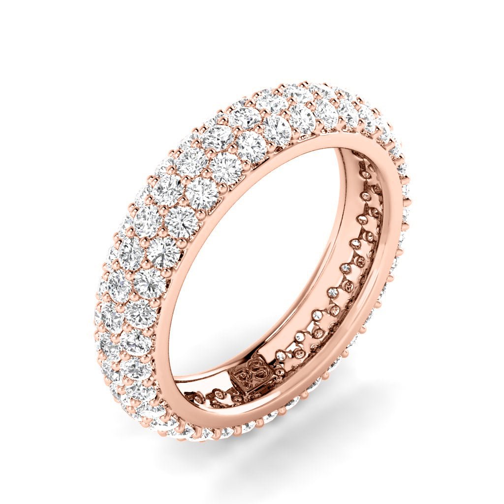 2.50 CT Round Cut Natural Diamonds - Eternity Rings