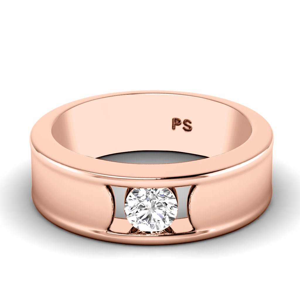 0.35 CT Round Cut Natural Diamonds - Mens Wedding Bands - Primestyle.com