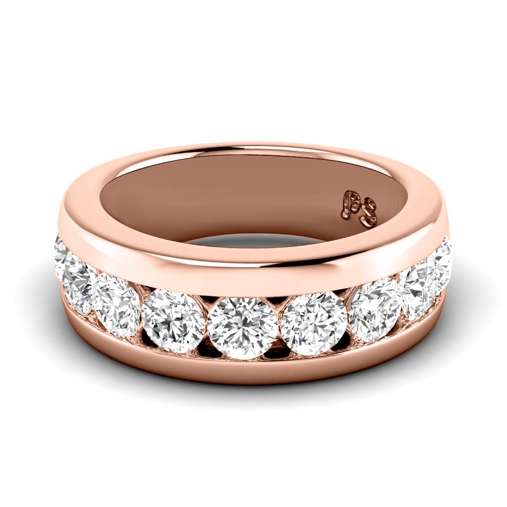 1.00 CT Round Cut Natural Diamonds - Wedding Band