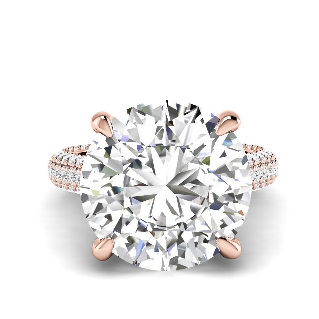 11.90 CT Round Cut Diamonds - Engagement Ring - Primestyle.com