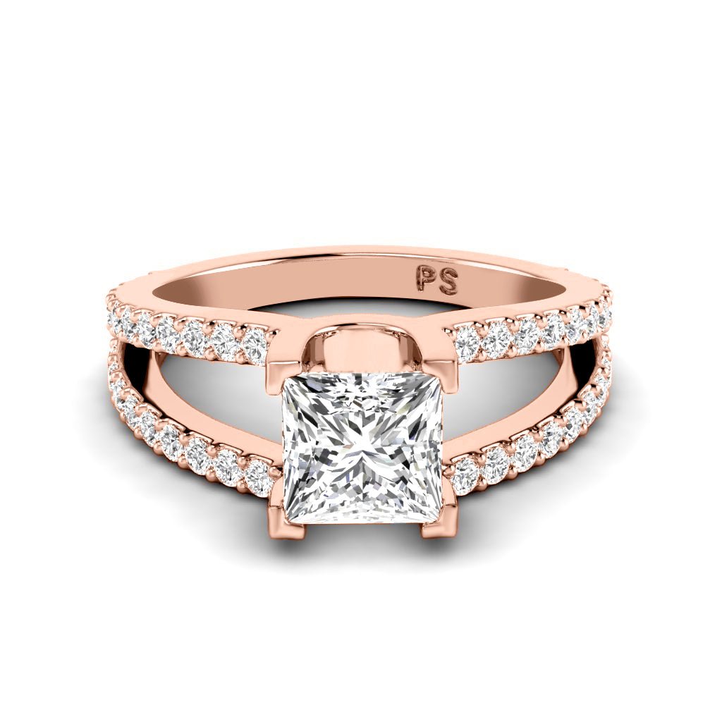 1.00 - 6.50 CT Princess & Round Cut Diamonds - Engagement Ring - Primestyle.com