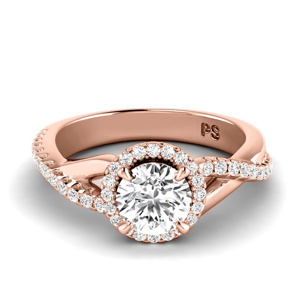 0.75-6.25 CT Round Cut Lab Grown Diamonds - Engagement Ring