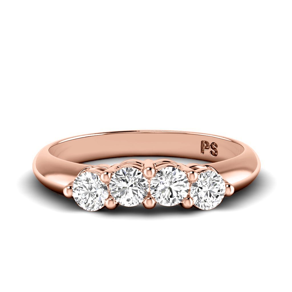 0.60 CT Round Cut Lab Grown Diamonds - Wedding Band - Primestyle.com