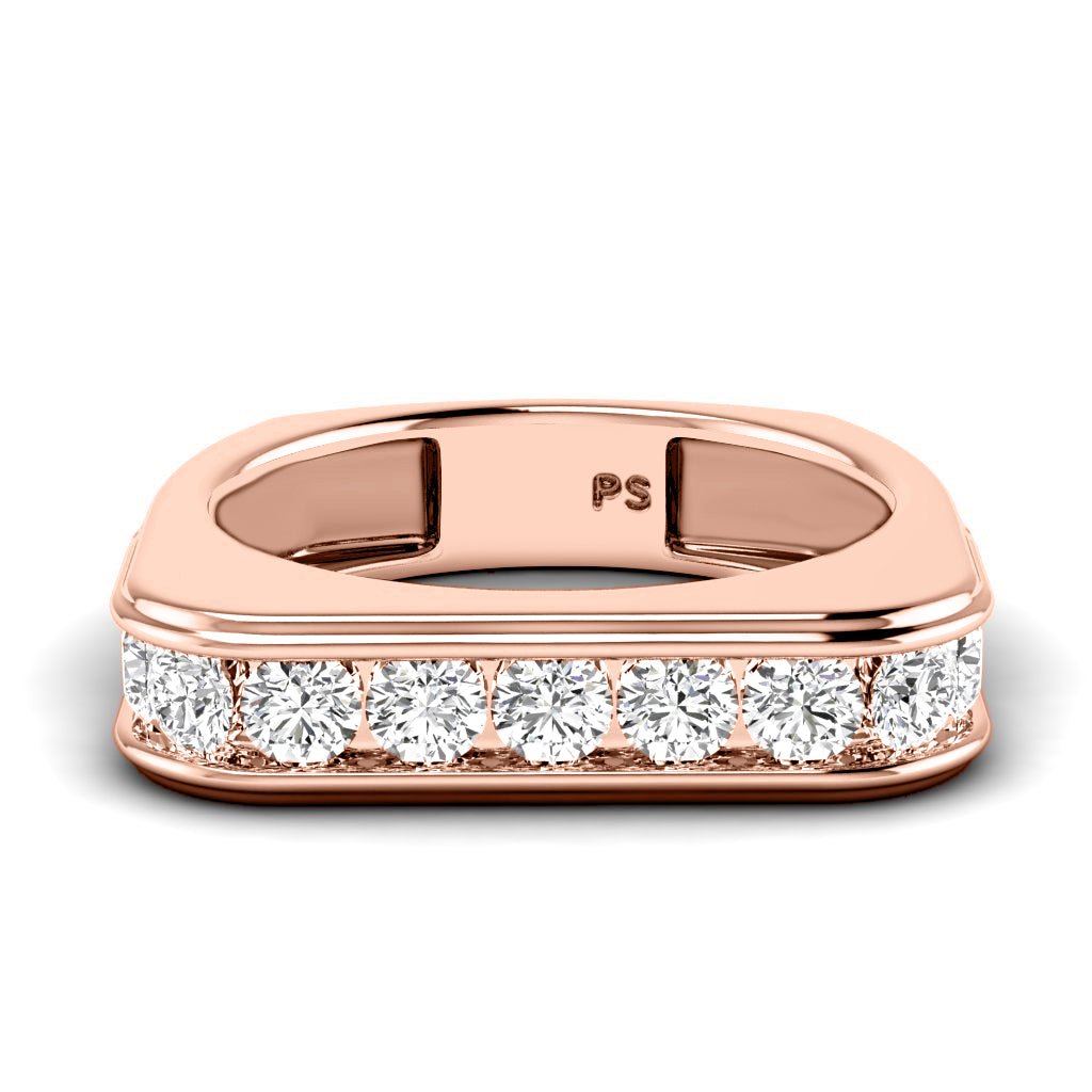 1.50 CT Round Cut Natural Diamonds - Mens Wedding Bands