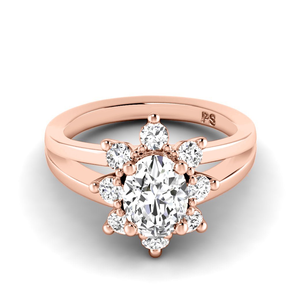 0.75-1.90 CT Oval & Round Cut Natural Diamonds - Engagement Ring