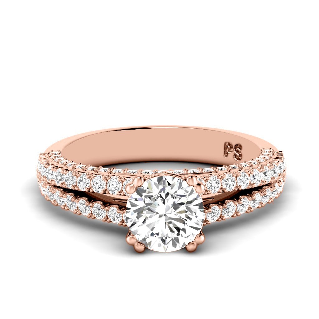 1.20-6.70 CT Round Cut Lab Grown Diamonds - Engagement Ring