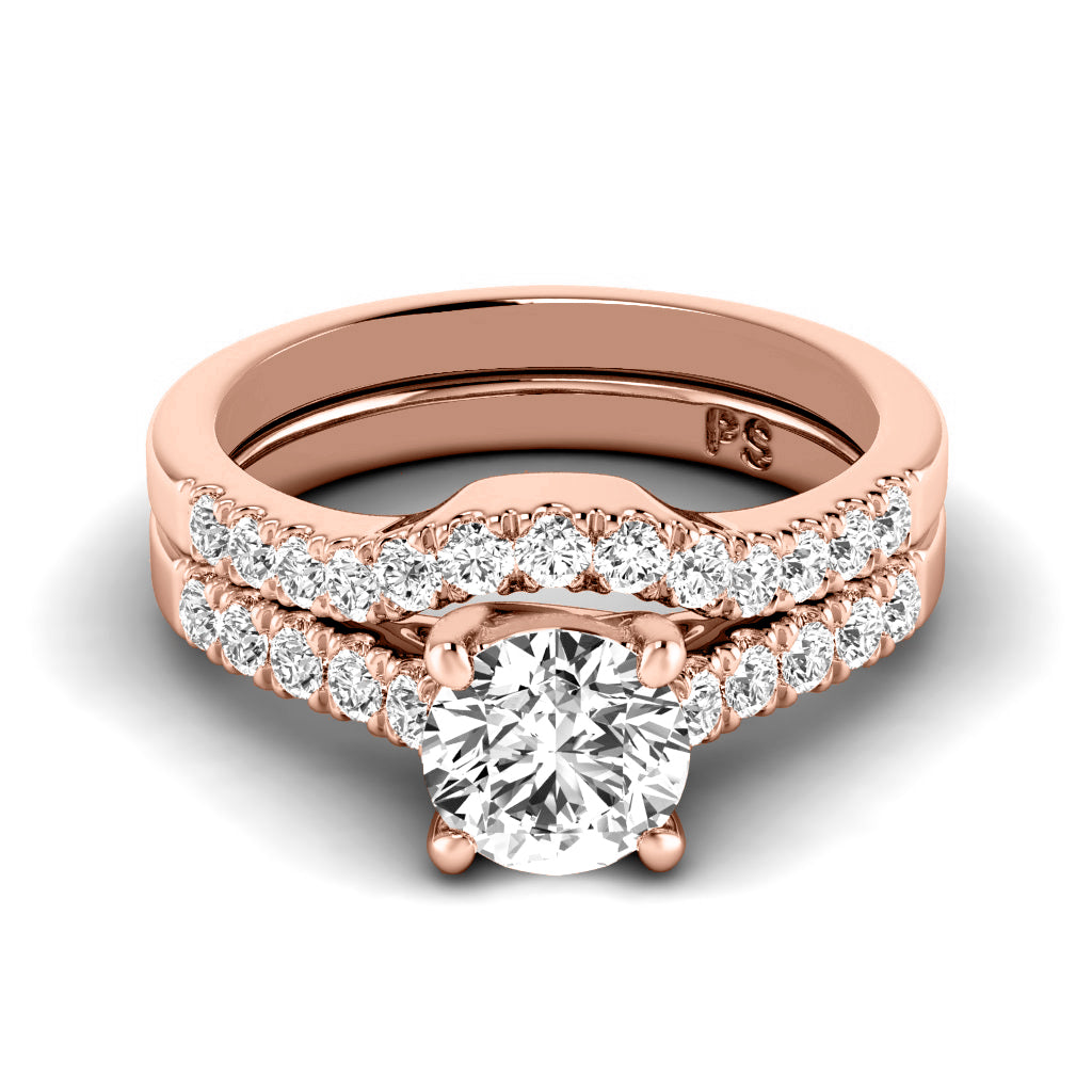 0.90-2.05 CT Round & Princess Cut Diamonds - Bridal Set