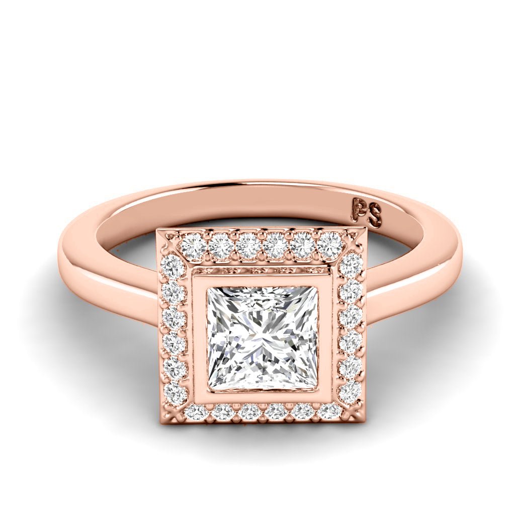 0.49 - 1.64 CT Princess & Round Cut Natural Diamonds - Engagement Ring - Primestyle.com