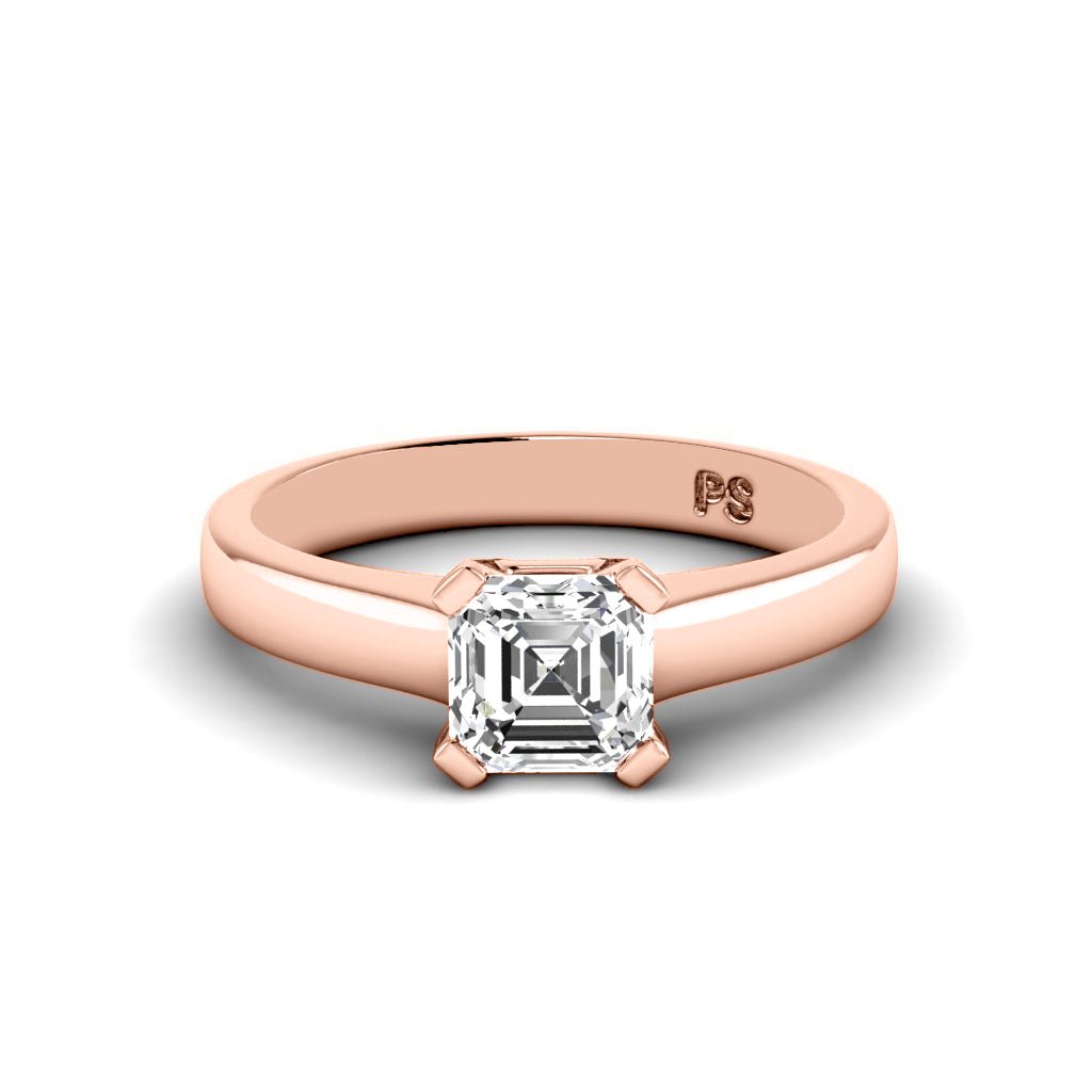 0.35 - 1.50 CT Ascher Cut Natural Diamonds - Solitaire Rings - Primestyle.com