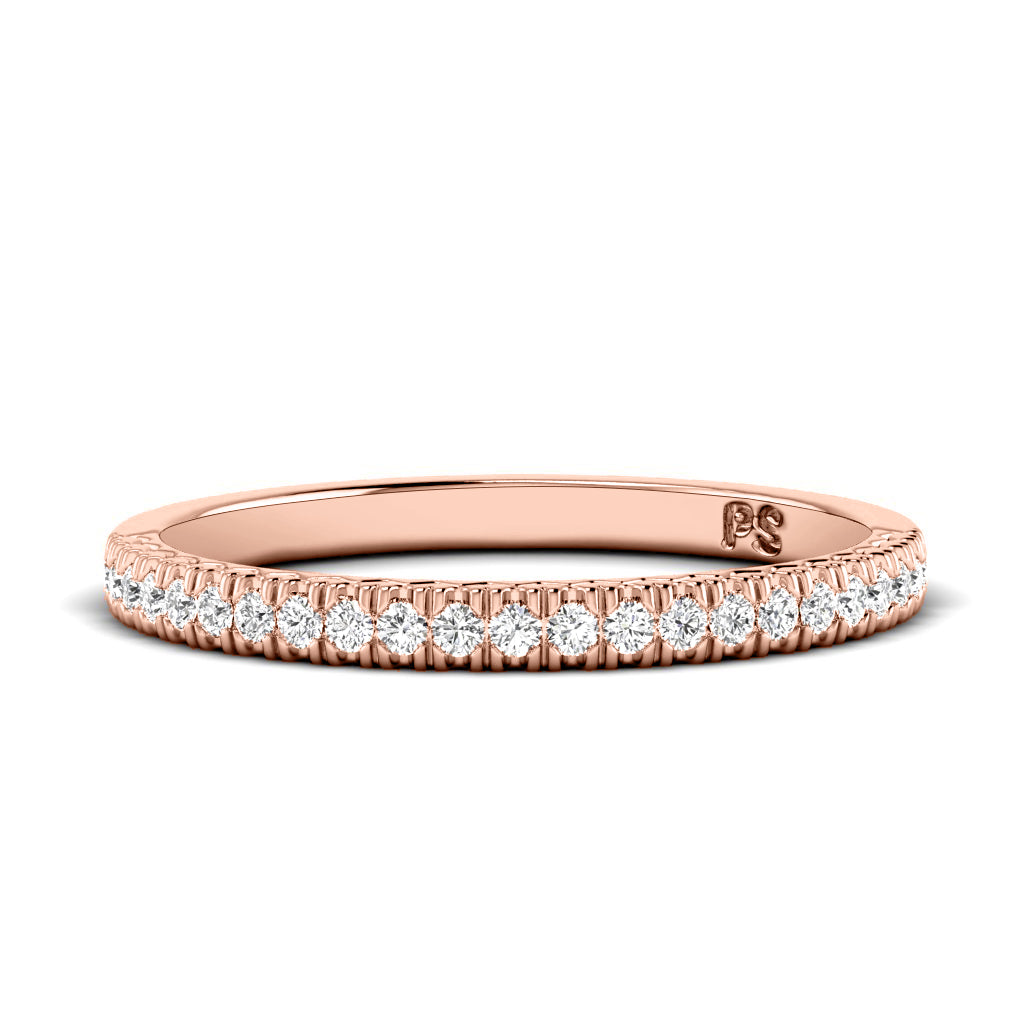 0.25 CT Round Cut Natural Diamonds - Wedding Band