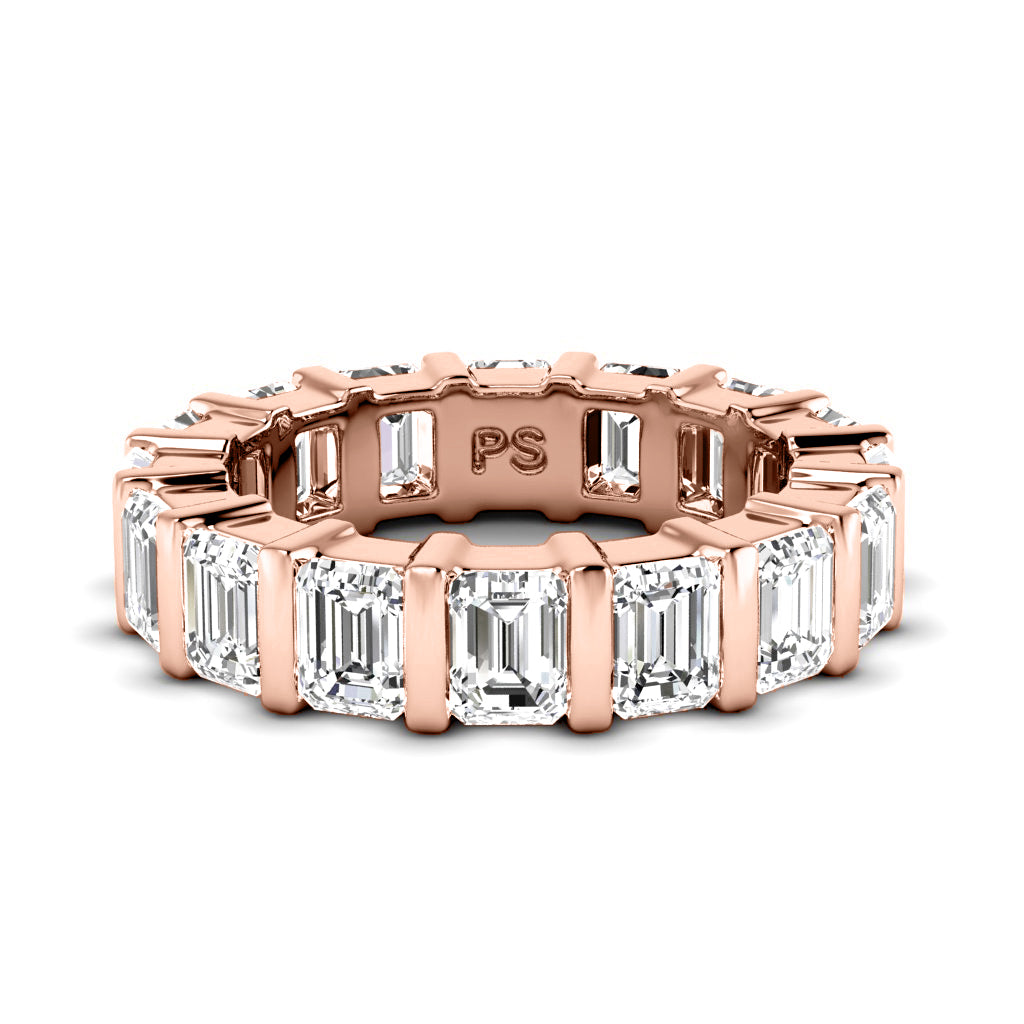 5.50 CT Emerald Cut Diamonds - Eternity Ring