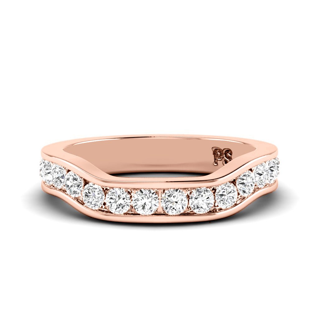 0.45 CT Round Cut Natural Diamonds - Wedding Band - Primestyle.com