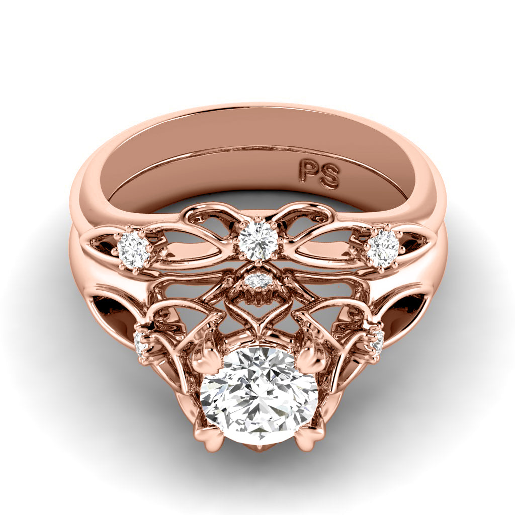 0.55-1.70 CT Round Cut Natural Diamonds - Bridal Set