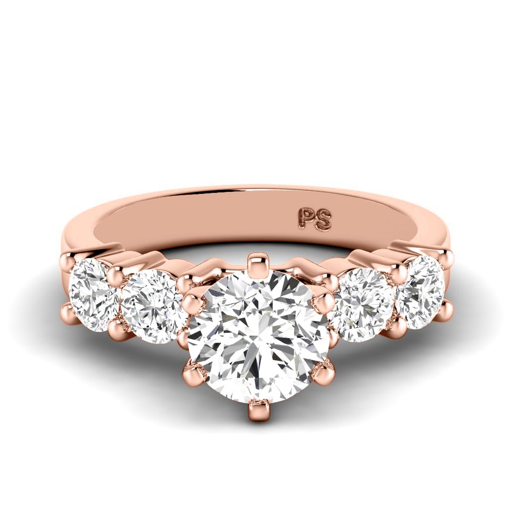 1.10-6.60 CT Round Cut Lab Grown Diamonds - Engagement Ring