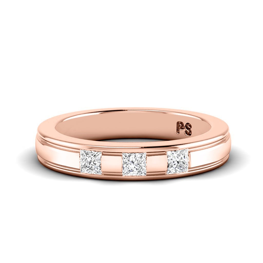 0.25 CT Princess Cut Lab Grown Diamonds - Wedding Band - Primestyle.com