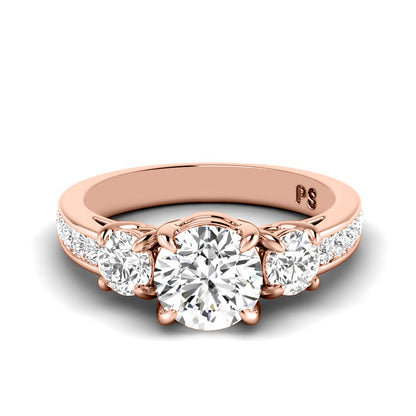 1.25-3.75 CT Round Cut Lab Grown Diamonds - Engagement Ring