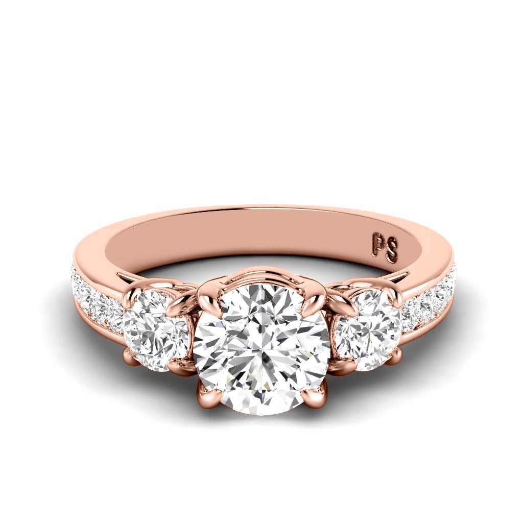 1.25-6.75 CT Round Cut Lab Grown Diamonds - Engagement Ring