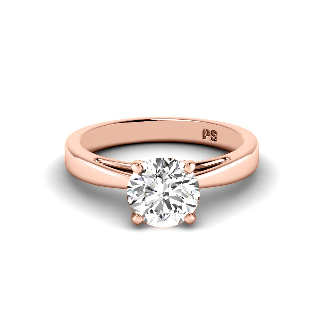 0.50-3.00 CT Round Cut Lab Grown Diamonds - Solitaire Ring