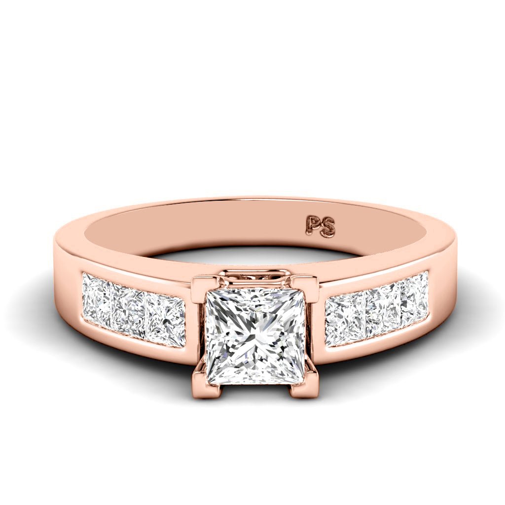 1.15 - 2.30 CT Princess Cut Natural Diamonds - Engagement Ring - Primestyle.com