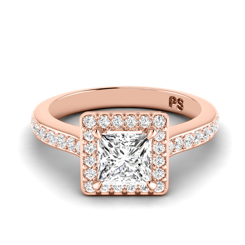 0.75-1.90 CT Round & Princess Cut Diamonds - Engagement Ring