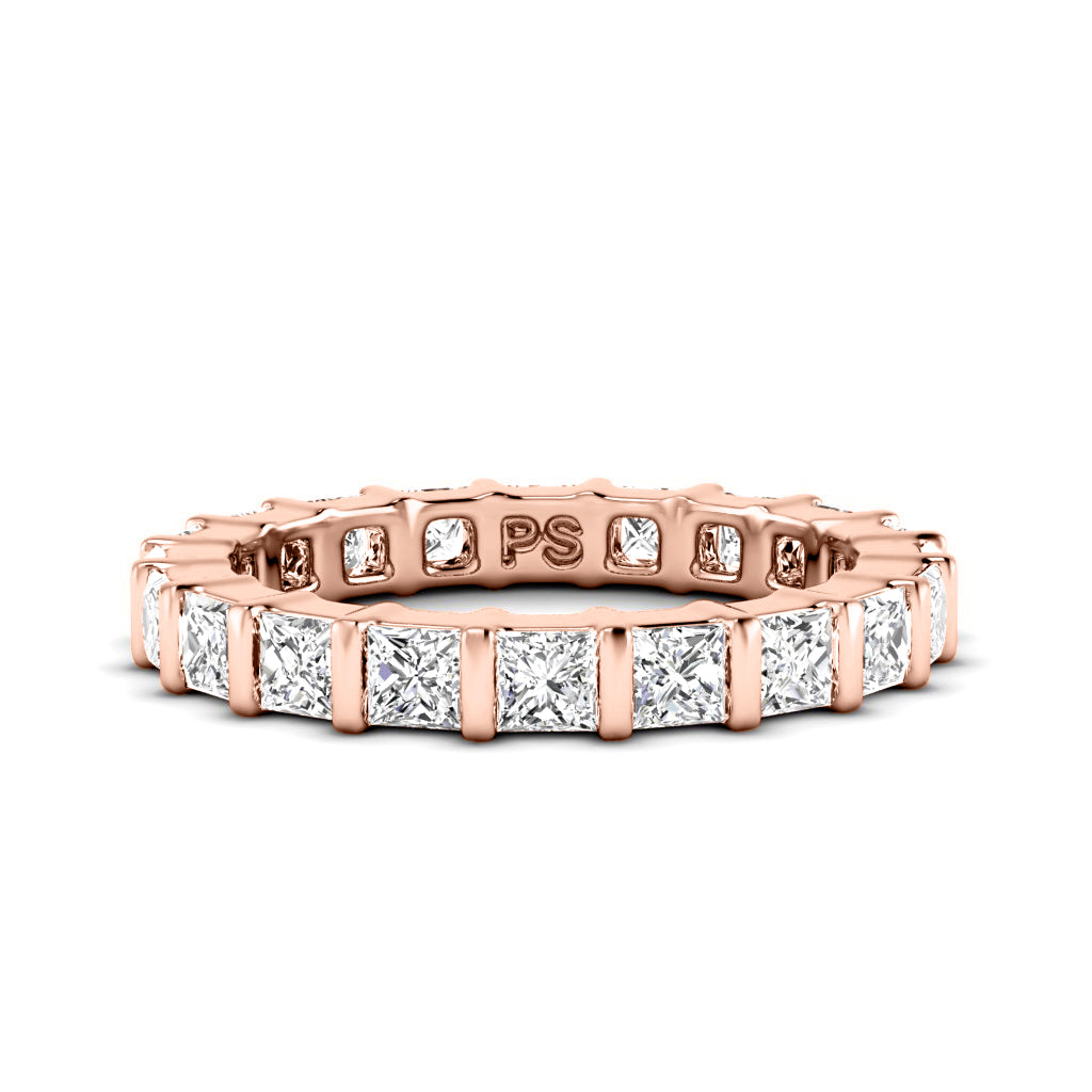 2.50 CT Princess Cut Lab Grown Diamonds - Eternity Ring