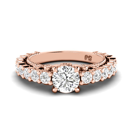 2.20-4.70 CT Round Cut Lab Grown Diamonds - Engagement Ring