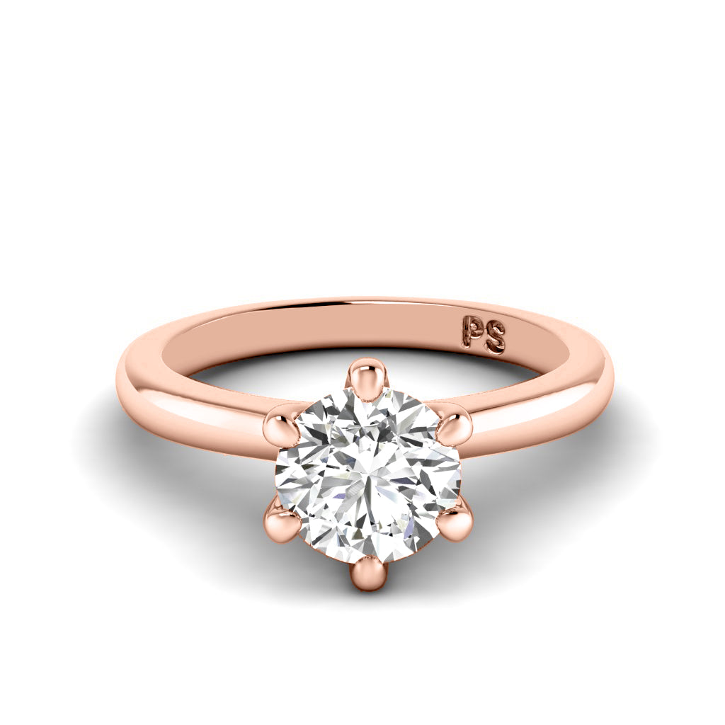 0.50-3.00 CT Round Cut Lab Grown Diamonds - Solitaire Ring