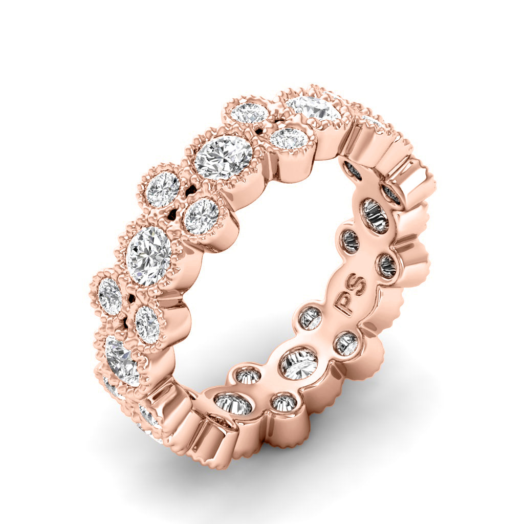 1.70 CT Round Cut Natural Diamonds - Eternity Rings