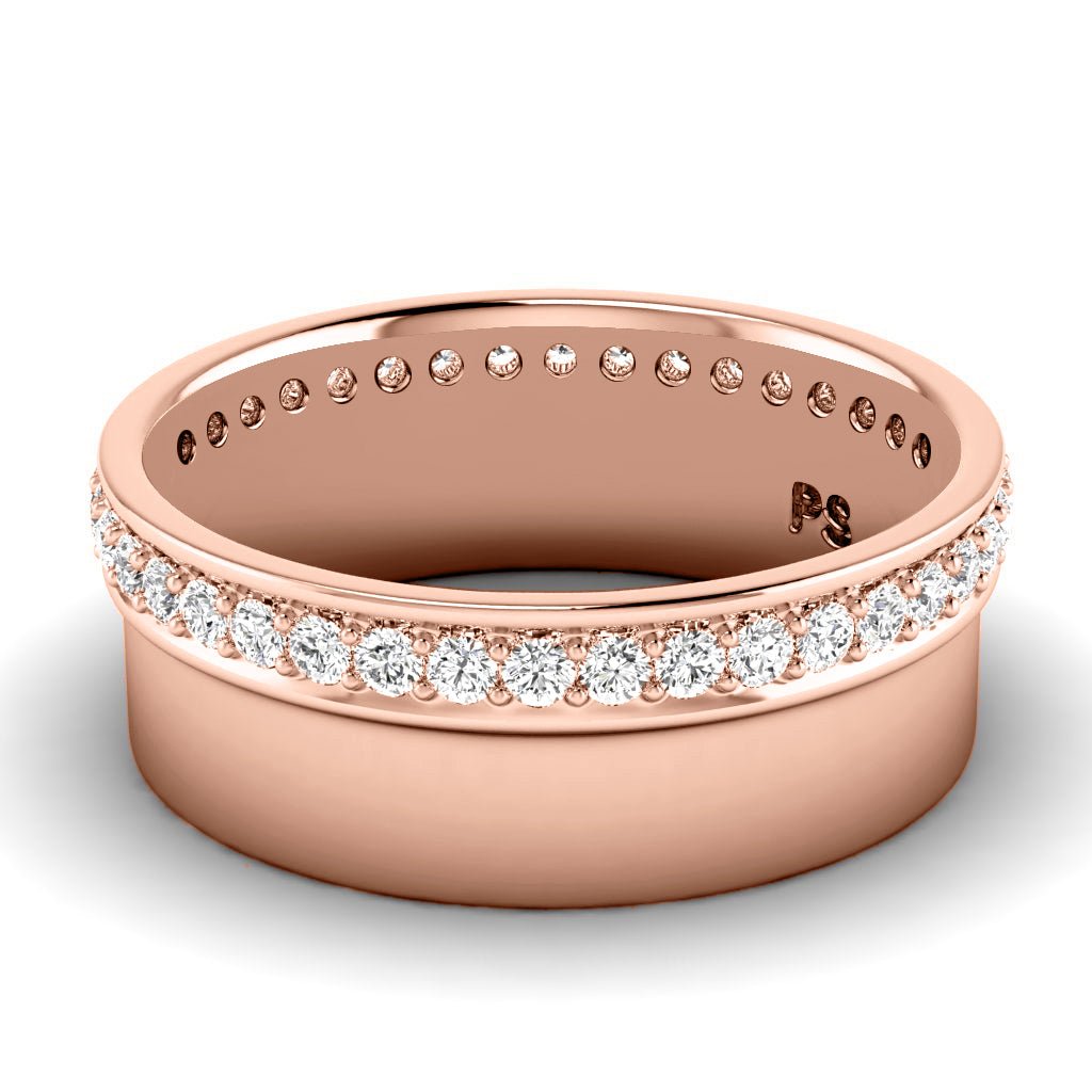 0.75 CT Round Cut Natural Diamonds - Wedding Band