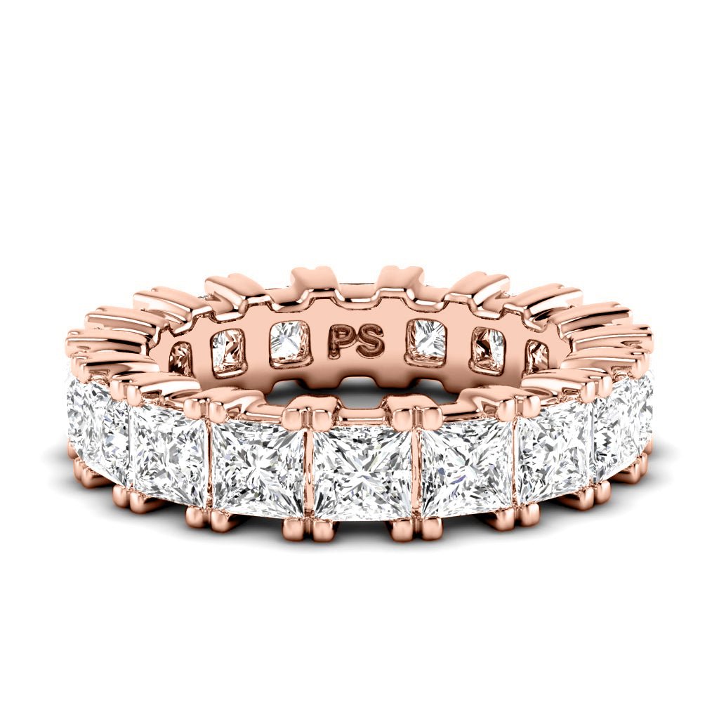 4.60 CT Princess Cut Natural Diamonds - Eternity Rings - Primestyle.com