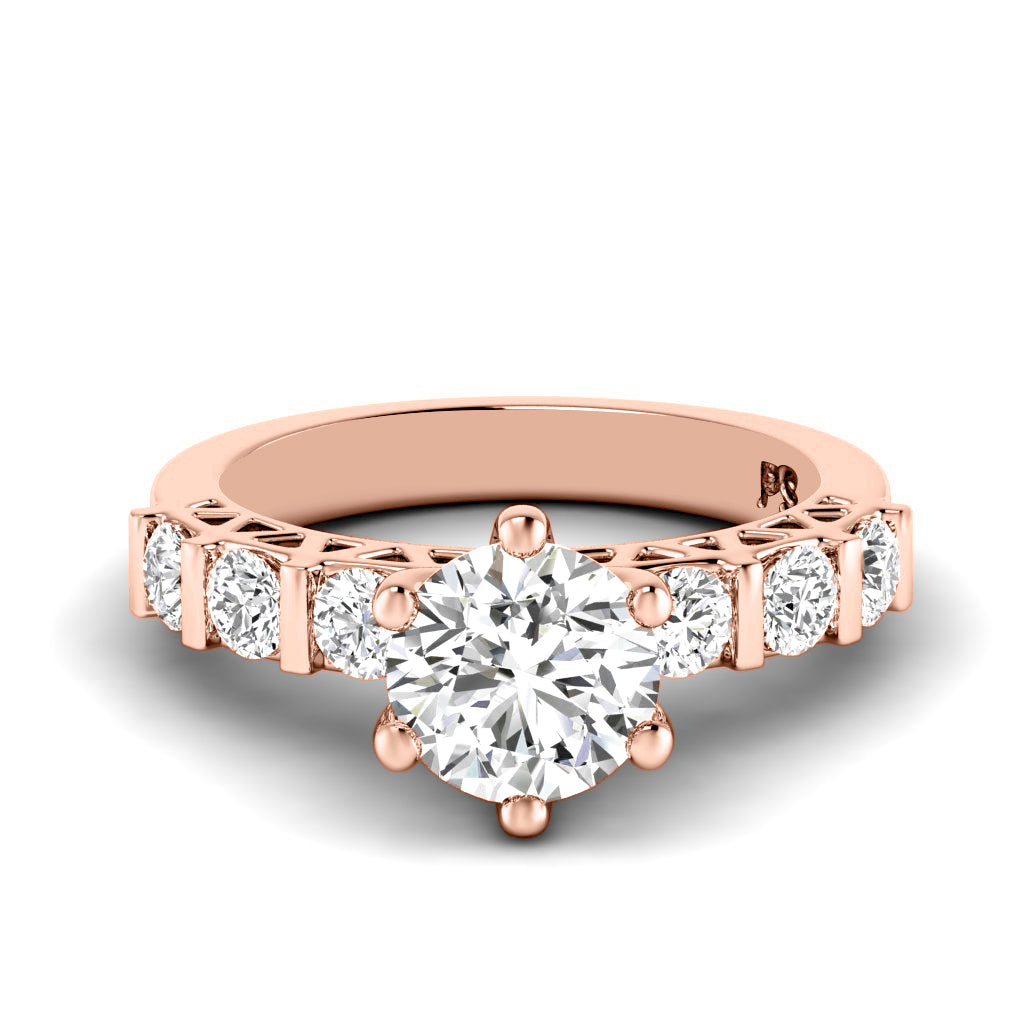 0.95-2.10 CT Round Cut Natural Diamonds - Engagement Ring