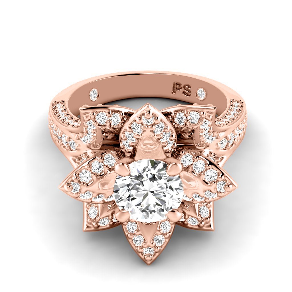 1.72-7.22 CT Round Cut Lab Grown Diamonds - Engagement Ring