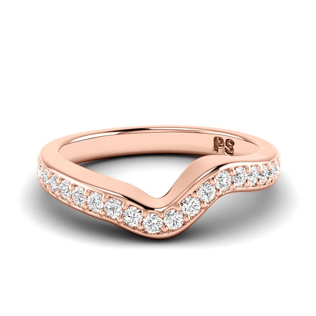 0.45 CT Round Cut Natural Diamonds - Wedding Band