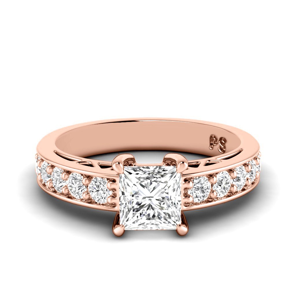 1.00 - 6.50 CT Princess & Round Cut Diamonds - Engagement Ring - Primestyle.com