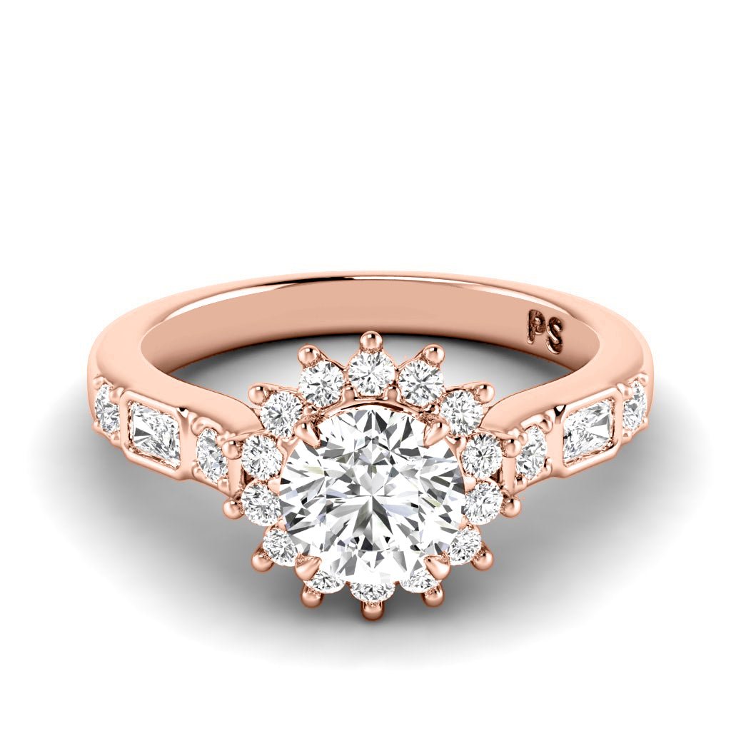 0.92-2.07 CT Radiant & Round Cut Natural Diamonds - Engagement Ring