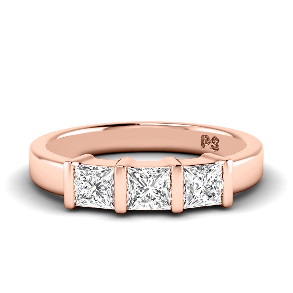 1.05 CT Princess Cut Lab Grown Diamonds - Wedding Band - Primestyle.com