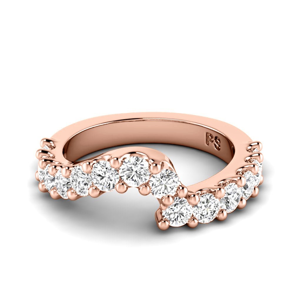 1.30 CT Round Cut Lab Grown Diamonds - Wedding Band - Primestyle.com