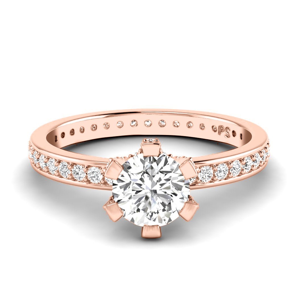 1.05-6.55 CT Round Cut Lab Grown Diamonds - Engagement Ring