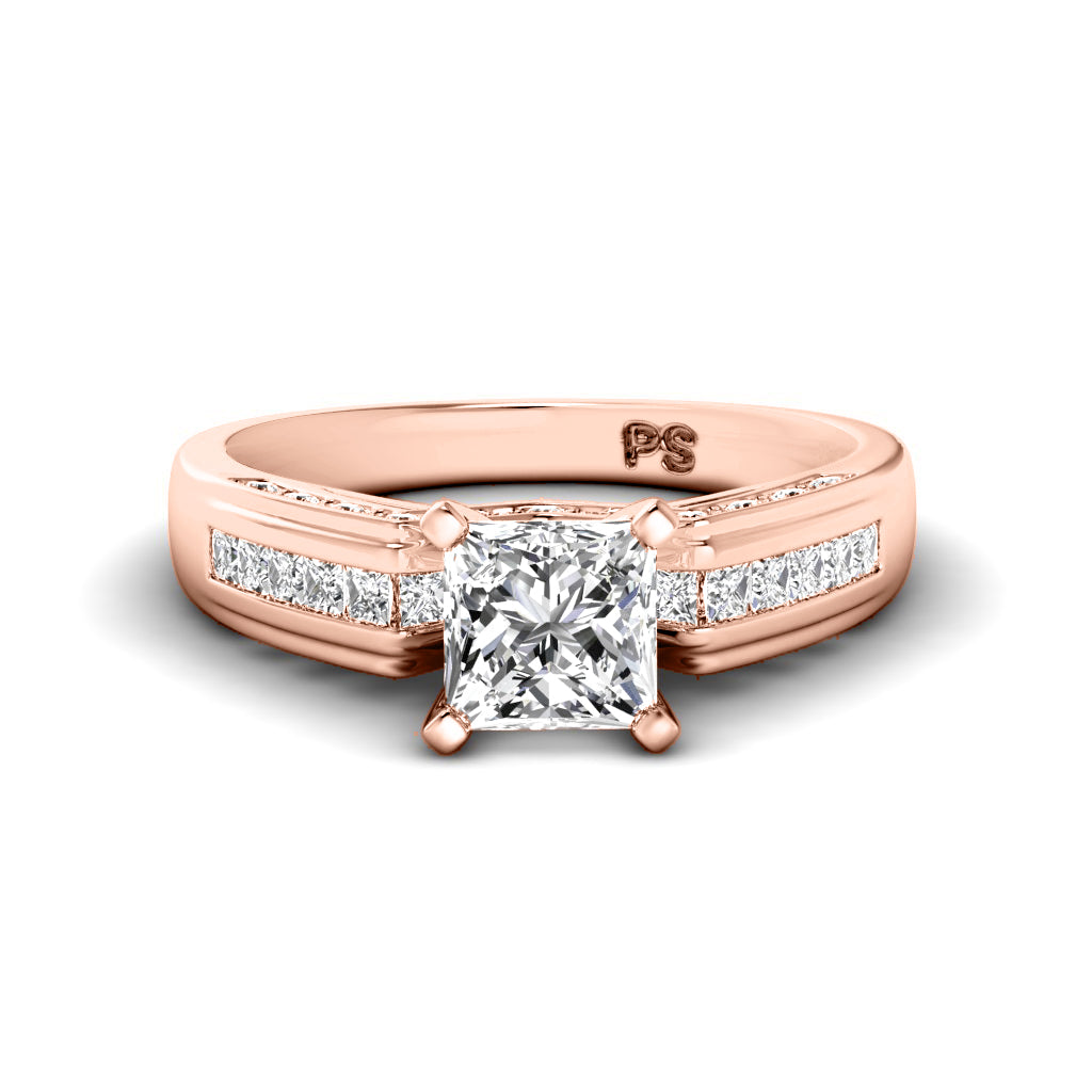 0.95-3.45 CT Round & Princess Cut Lab Grown Diamonds - Engagement Ring