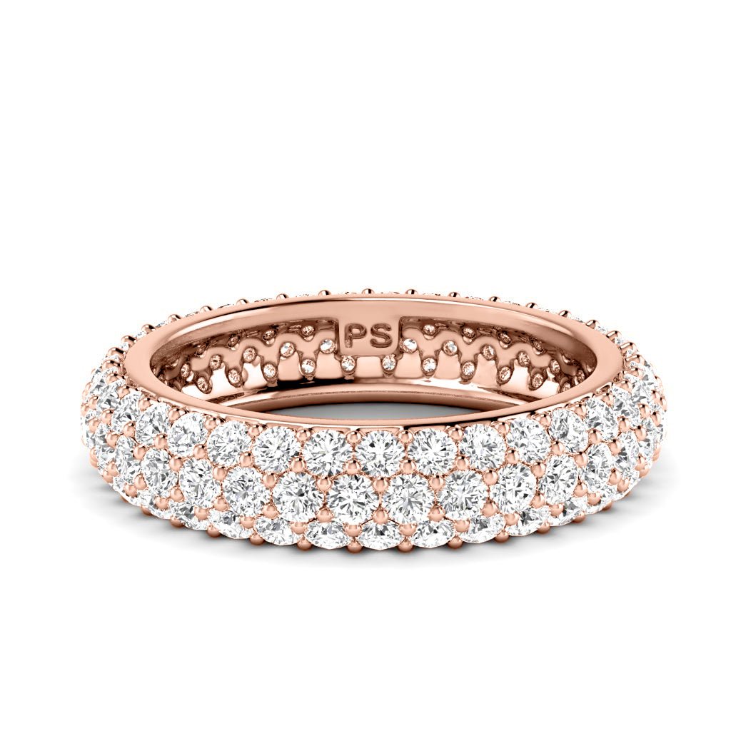 2.50 CT Round Cut Natural Diamonds - Eternity Rings
