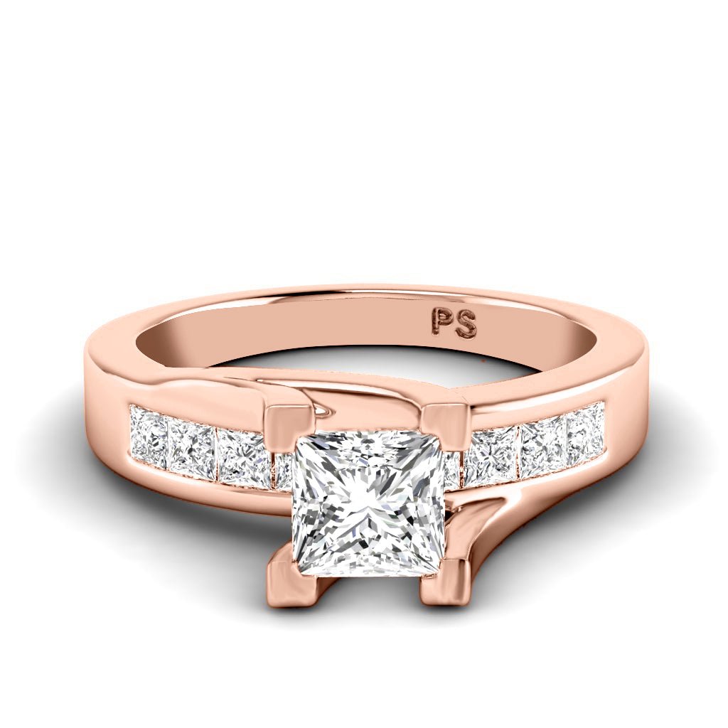 0.80 - 1.95 CT Princess Cut Natural Diamonds - Engagement Ring - Primestyle.com