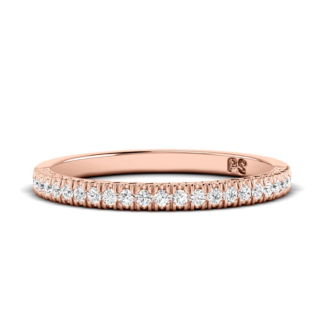 0.25 CT Round Cut Lab Grown Diamonds - Wedding Band - Primestyle.com