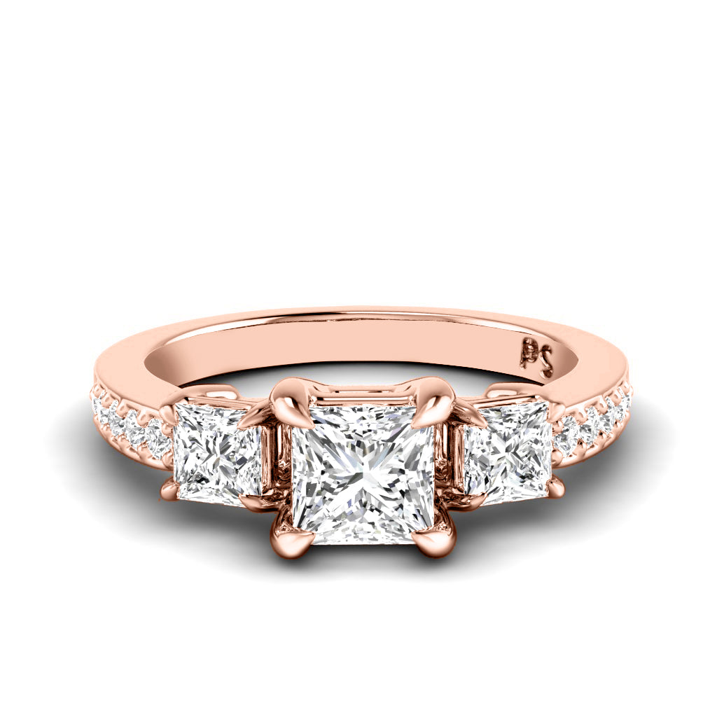 1.20-2.35 CT Round & Princess Cut Diamonds - Engagement Ring