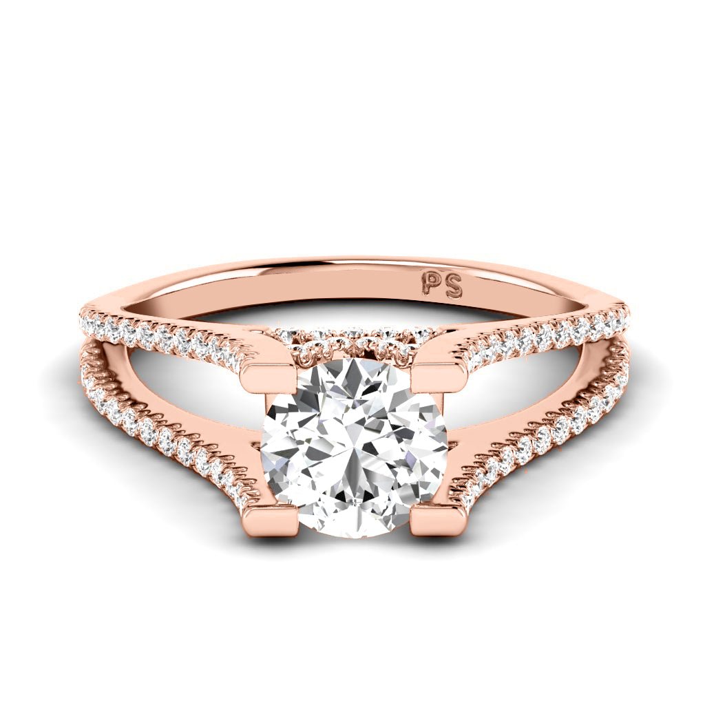 0.90-6.40 CT Round Cut Lab Grown Diamonds - Engagement Ring