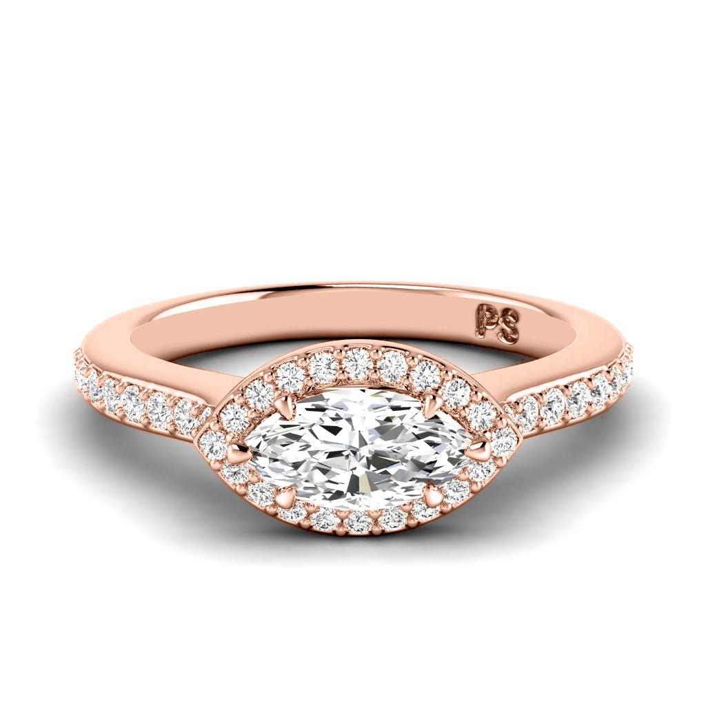 0.80 - 6.30 CT Marquise & Round Cut Diamonds - Engagement Ring - Primestyle.com