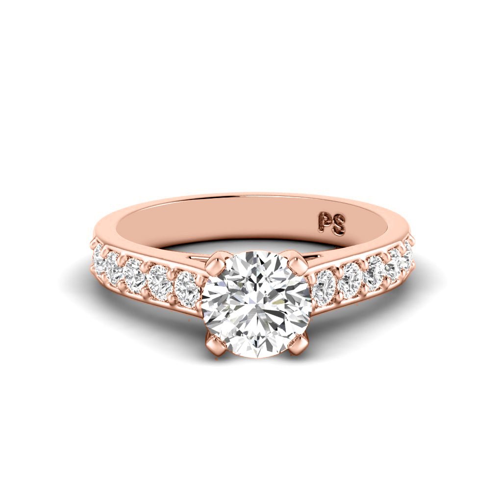 0.95-6.45 CT Round Cut Lab Grown Diamonds - Engagement Ring