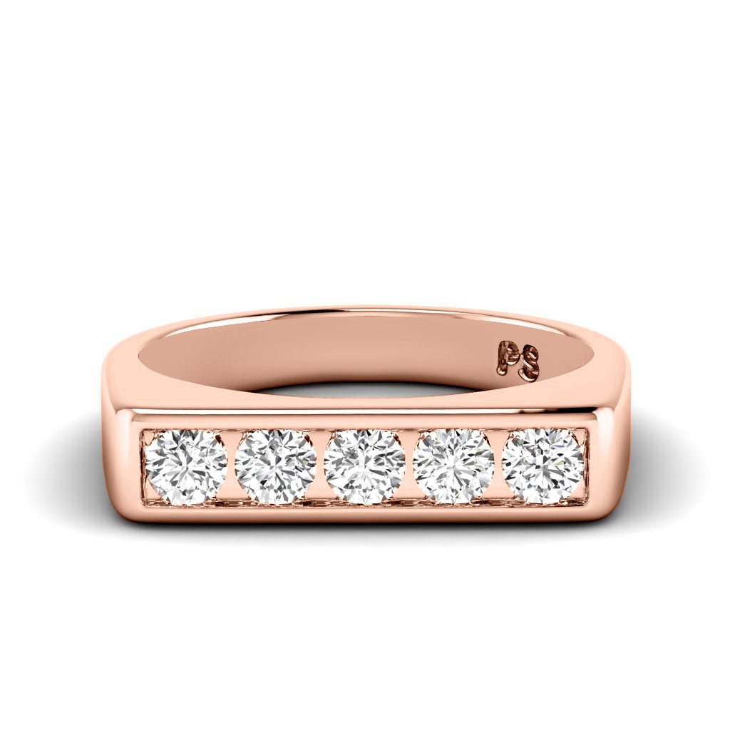 0.50 CT Round Cut Natural Diamonds - Wedding Band - Primestyle.com