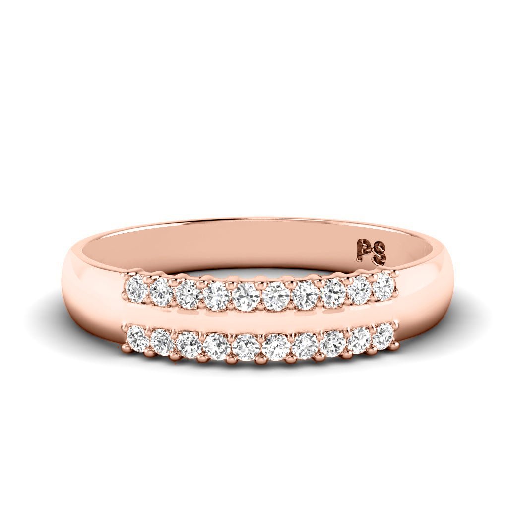0.25 CT Round Cut Natural Diamonds - Wedding Band - Primestyle.com