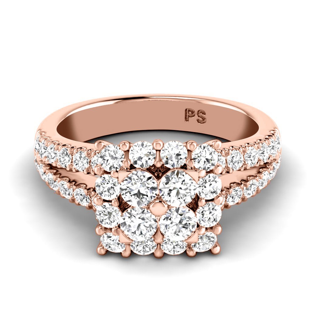 1.21 CT Round Cut Natural Diamonds - Engagement Ring - Primestyle.com