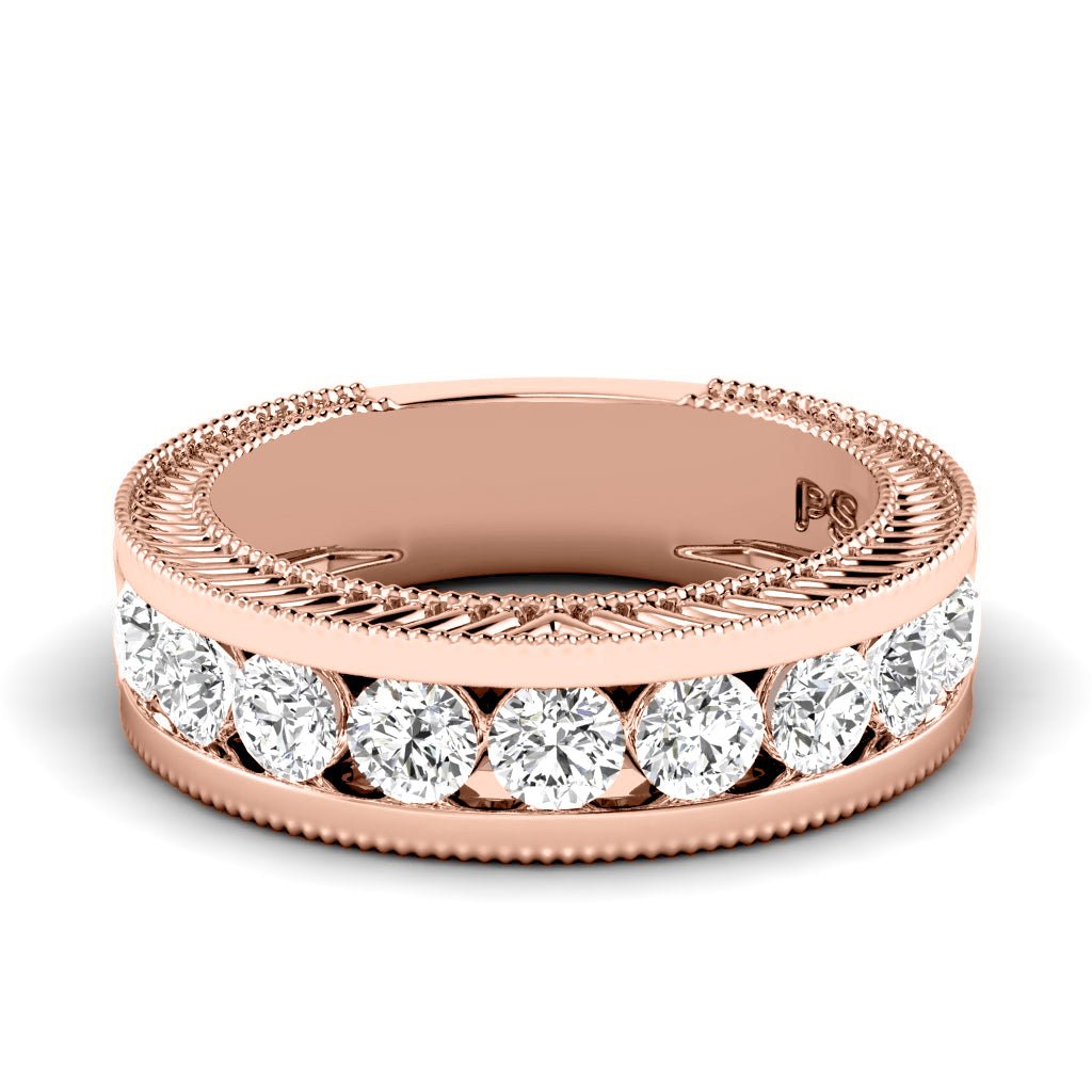 1.25 CT Round Cut Natural Diamonds - Wedding Band - Primestyle.com